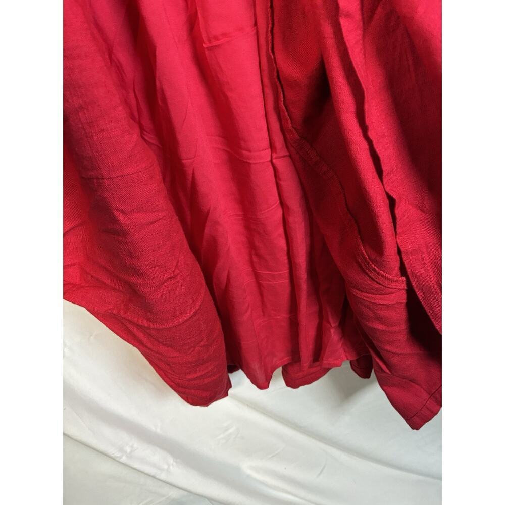 The Drop Size XL NWT Red Smocked Bodice Spaghetti Strap Maxi Dress Linen - Picture 7 of 10